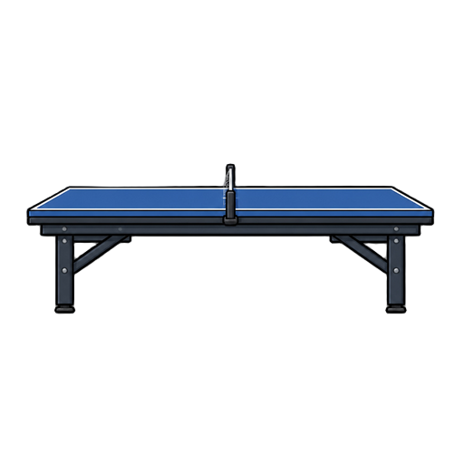 pingpong table , side view 