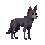 a realistic undead terryfying dog . side view . no outline