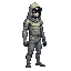 a realistic mummy. side view . no outline