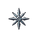 futuristic shuriken, front view. no outline 