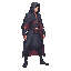 a realistic mage. side view . no outline