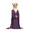 a realistic mage with a crown. side view . no outline