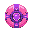 futuristic ball ( front view )pink , purple 