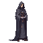 a realistic mage. side view . no outline