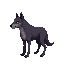 a undead monster dog . side view . no outline