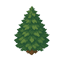 cedar tree. no outline . flat color