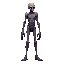 a realistic undead, side view . no outline