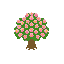 flower tree .front view no outline no shading