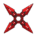 futuristic shuriken , red 