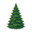 fir tree like in snk . no outline. flat color 