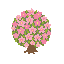 flower tree .front view no outline no shading