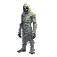a realistic undead, mummy. side view . no outline