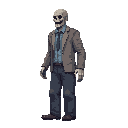 a zombie .look realistic .looking right 100% profil camera view. no outline 