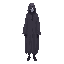 a death human, side view . no outline