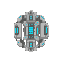 futuristic engine , gray cyan. no outline no shading