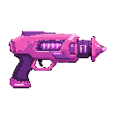 futuristic lasergun, pink purple,profil view