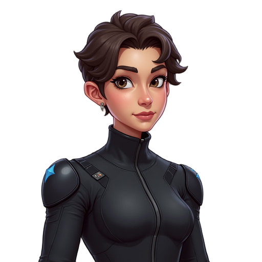space warrior with a black uniform