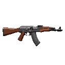 futuriste gun ak-47  , side view