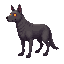 a realistic dog undead . side view . no outline