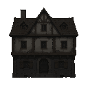 house like snk , dark color( front view , no outline)