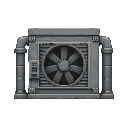 ventilation system .front view . no outline