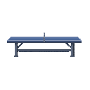 pingpong table gray blue, side view , no outline 