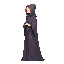 a realistic mage. side view . no outline