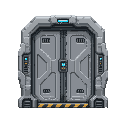 spaceship door .front view . no outline