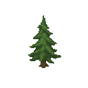 fir tree like in snk few leaves . no outline. flat color 