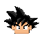 goku head ( square form )only head without body, no body