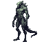 realistic alien titan, side view right. no outline 