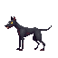 a undead monster dog . side view . no outline