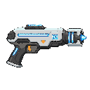 futuristic lasergun, profil view