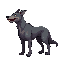 a realistic undead monster dog . side view . no outline