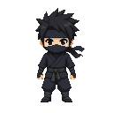 ninja chibi style, front view. no outline 