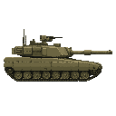 a big tank .side view right. no outline