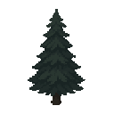 fir tree. dark . no outline. flat color 