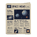 newspaper, about space info.front view . no outline 