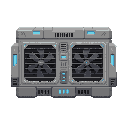 futuristic ventilation system .front view . no outline