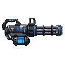 futuristic minigun , profil view