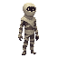 a realistic mummy. side view . no outline
