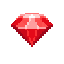 diamond red. no outline 