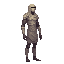 a realistic mummy human. side view . no outline