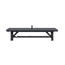 pingpong table black gray, side view , no outline 
