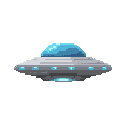 ufo, side view , no outline