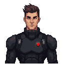 space warrior with a black uniform