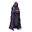 a realistic epic mage . side view . no outline