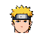naruto head ,square form ,only head without body