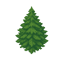 cedar tree. no outline . flat color