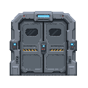 spaceship door .front view . no outline
